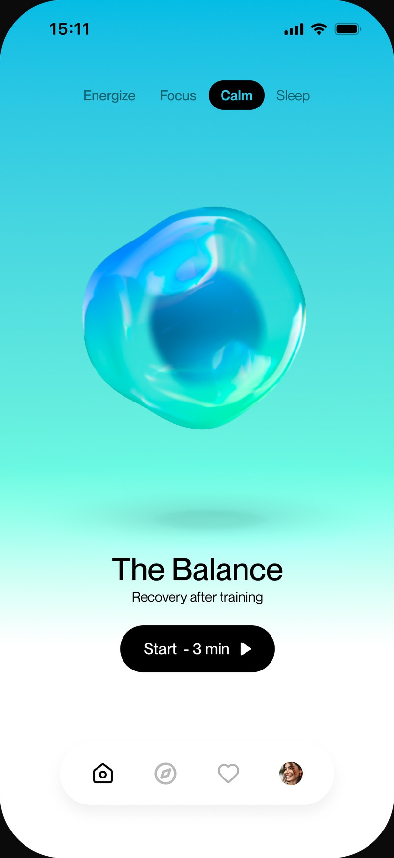 The Balance session in the Regulate app